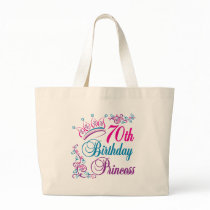 70th Birthday Princess Tote Bag