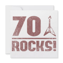 70th Birthday Rocks Personalized Invites