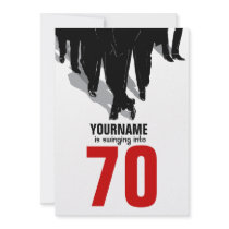 70th Birthday Swingers Rat Pack Party Personalised Invites