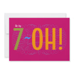 70th Birthday - the Big 7-OH! Personalised Invitations