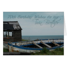 70th Birthday Twin Brother Cards