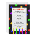 70th Surprise Birthday Party Invitation -- Dots