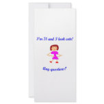 71  I'm 71 and I look cute! Custom Rack Card