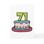 71 Year Old Birthday Cake Card