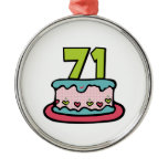 71 Year Old Birthday Cake Christmas Tree Ornaments