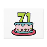 71 Year Old Birthday Cake Post Cards