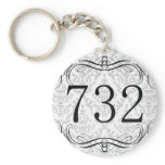 732 Area Code Key Chain