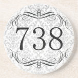 738 Area Code Drink Coaster
