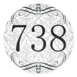 738 Area Code Round Stickers