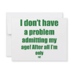 73 Admit my age invitations