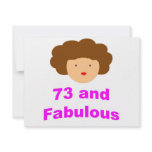 73 and Fabulous! invitations
