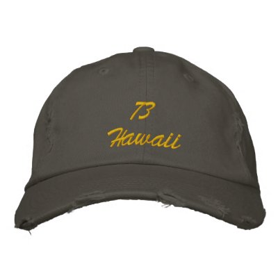 73 Hawaii Embroidered Baseball Cap by samsam28