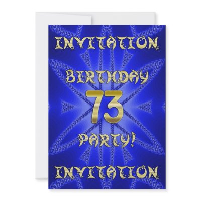 73rd Birthday party invitation by Eggznbeenz