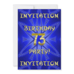 73rd Birthday party invitation