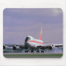 747 lands at Pearson International Airport, Toront Mousepads