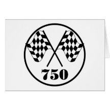 750 Chequered Flags Greeting Card
