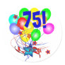 75! Or Any Age Birthday Balloons Round Stickers