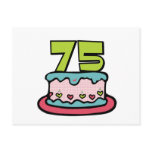 75 Year Old Birthday Cake Postcard