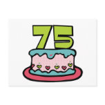 75 Year Old Birthday Cake Postcards