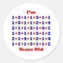 75 Years old! Round Sticker