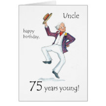 75th Birthday Card for an Uncle