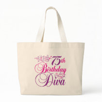 75th Birthday Diva Bags