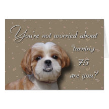 75th Birthday Dog Card