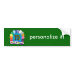 75th Birthday Gifts with Assorted Balloons Design Bumper Stickers