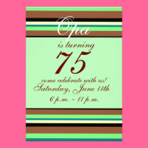 75th birthday Invitation invitations