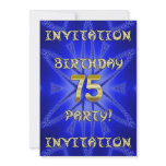 75th Birthday party invitation