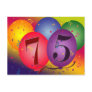 75th birthday party invitation post cards