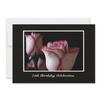 75th Birthday Party Invitation -- Roses by henishouseofpaper