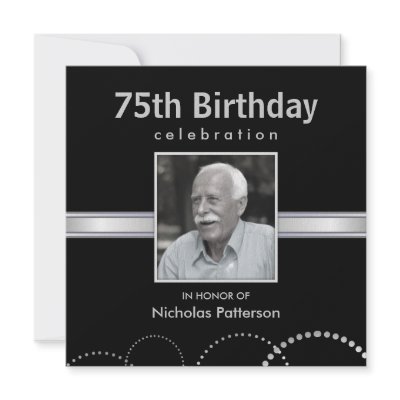75th Birthday Party Invitations - Custom Photo by SquirrelHugger