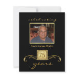 75th Birthday Party Invitations - Formal Monogram