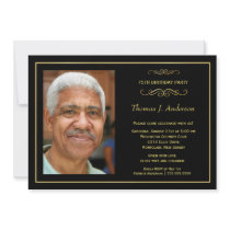 75th Birthday Party Invitations - with photo