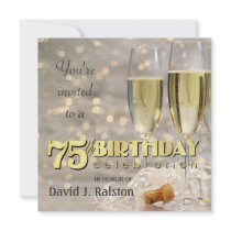 75th Birthday Party  - Personalised Invitations