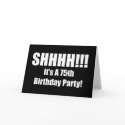 75th Birthday Suprise Party Invitation cards