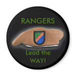 75th rangers patch veteran ww2 magnet beret flash