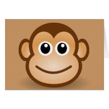 76-Free-Cute-Cartoon-Monkey-Clipart-Illustration Greeting Card