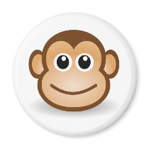 76-Free-Cute-Cartoon-Monkey-Clipart-Illustration Magnet