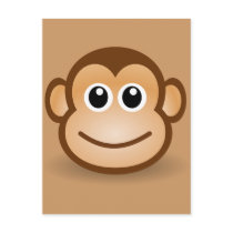 76-Free-Cute-Cartoon-Monkey-Clipart-Illustration Postcards