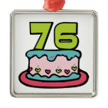 76 Year Old Birthday Cake Ornaments