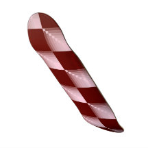 7777777 Pink and Red Checkered Flag GT 500 Skateboard