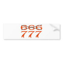 777 contre 666 bumper stickers