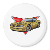 77-78 Gold Firebird Refrigerator Magnets