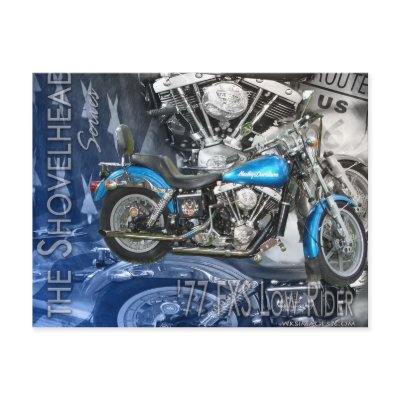77 FXS Lowrider-the Shovelhead Series Postcards by wksimages