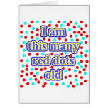 77 Red Dots Old Greeting Card