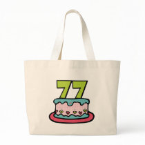 77 Year Old Birthday Cake Bag
