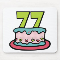 77 Year Old Birthday Cake Mouse Pad