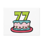 77 Year Old Birthday Cake Postcards